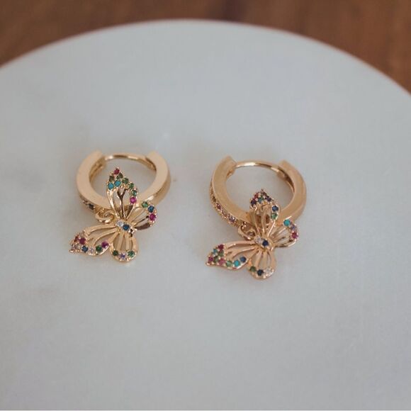 Piper•K 🦋 Butterfly mini hoops - Picture 1 of 10